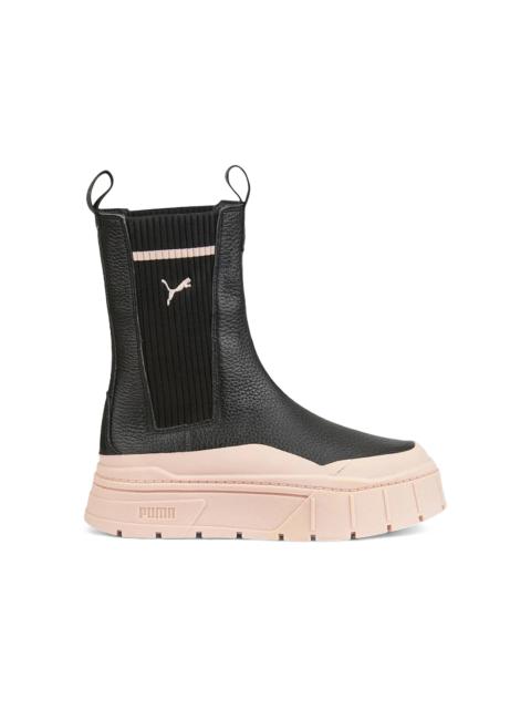 Puma Mayze Stack Chelsea Boot Black Rose Quartz (Women's)