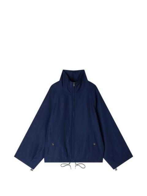 drawstring high-neck jacket