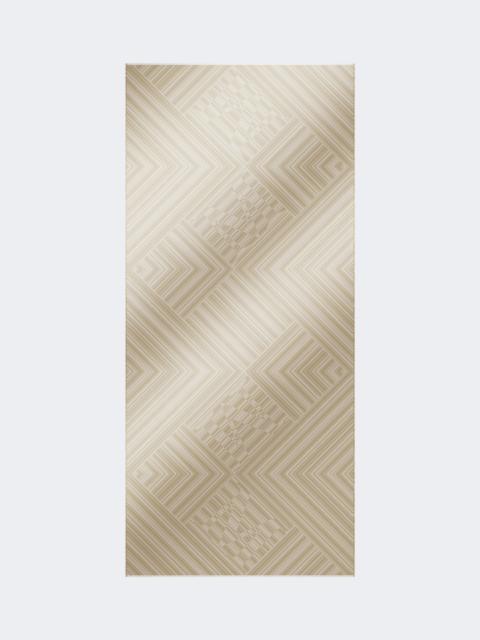 Jacquard wool and silk stole - TURTLEDOVE