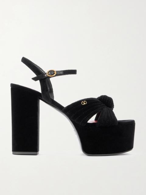 Crasher 125 Velvet Platform Sandals