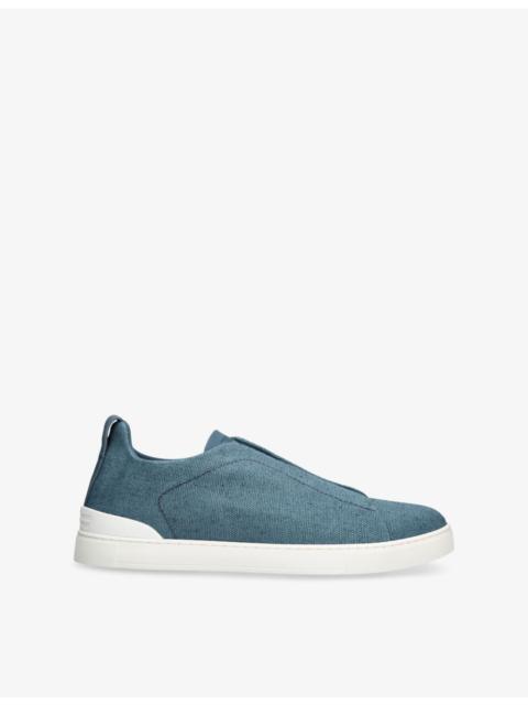 Triple-Stitch Woven Low-Top Trainers