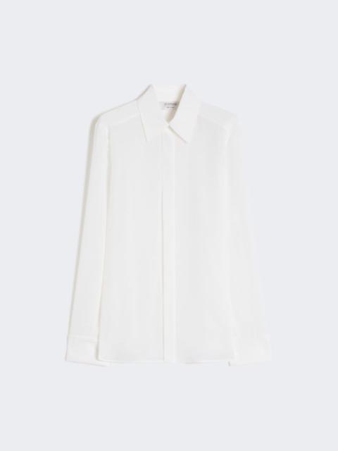 Slim-fit silk shirt - white