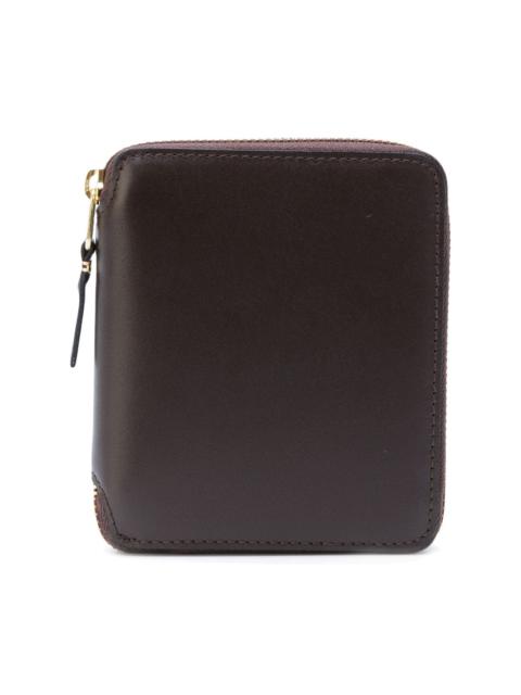 zip-around leather wallet
