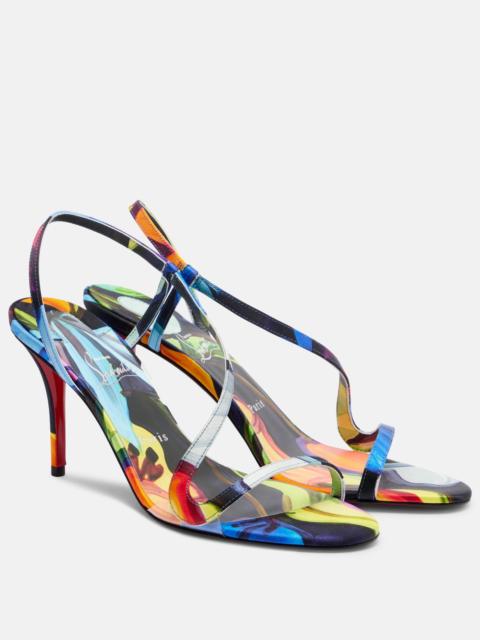 Rosa Z 80 printed satin sandals