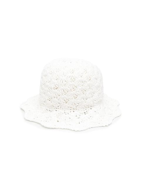 woven raffia bucket hat