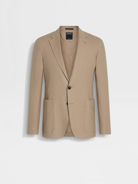 LIGHT BEIGE OASI LINO SHIRT JACKET