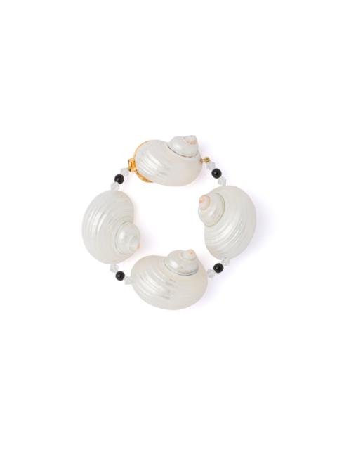 Silver bracelet with shells