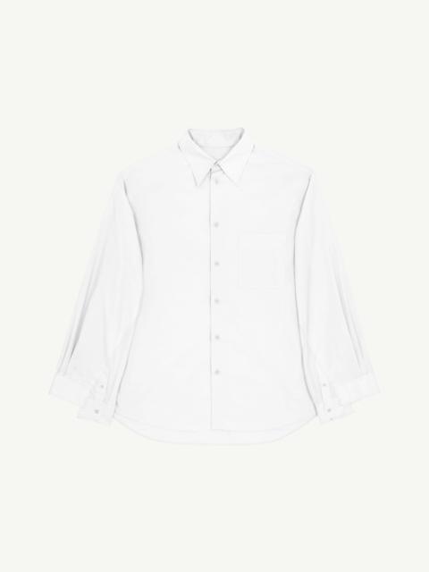 Plain and Stripy Cotton Poplin Shirt