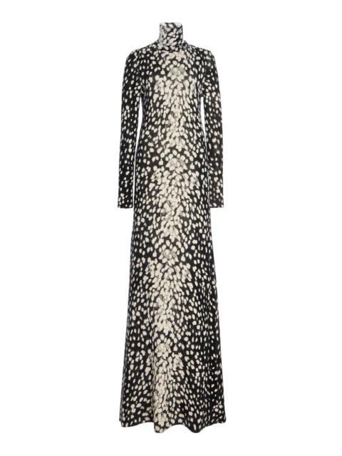 The Camille Printed Cashmere Gown animal