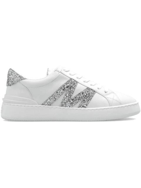 Moncler Monaco Low Top White Silver Glitter