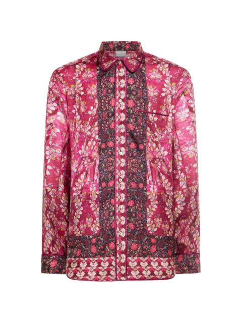 Aloe floral-print silk shirt