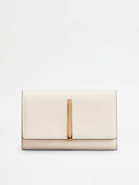 WALLET IN LEATHER - WHITE