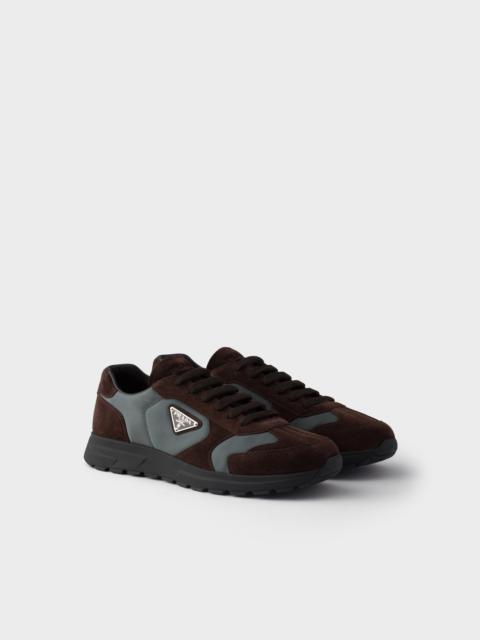 Prax suede and Re-Nylon sneakers