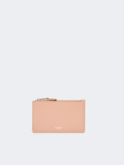 Leather card holder - PINK