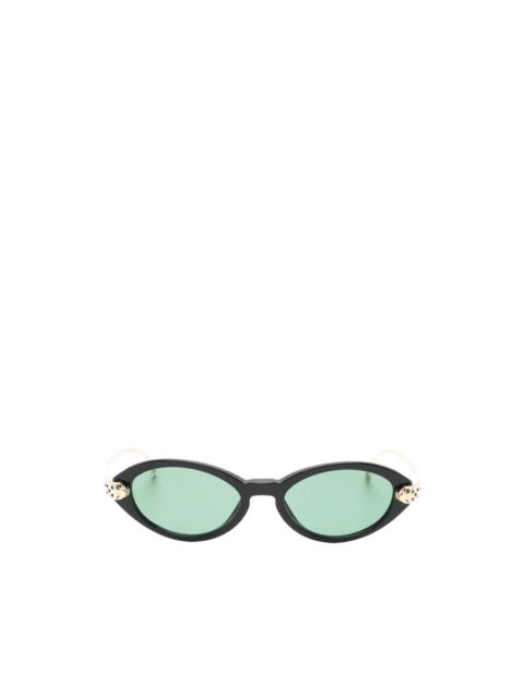 oval-frame sunglasses