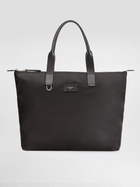 Shopping nylon and smooth calfskin