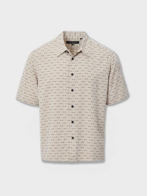 Dalton Short-Sleeve Jacquard Shirt