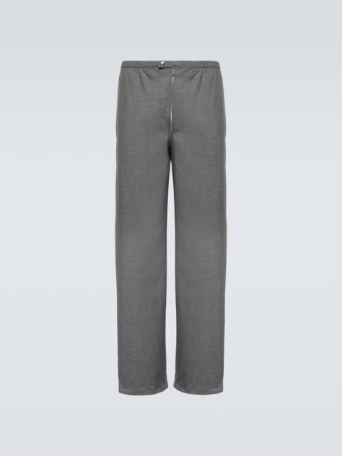 Virgin wool straight pants