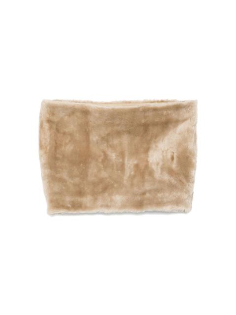 plush shearling muff scarf