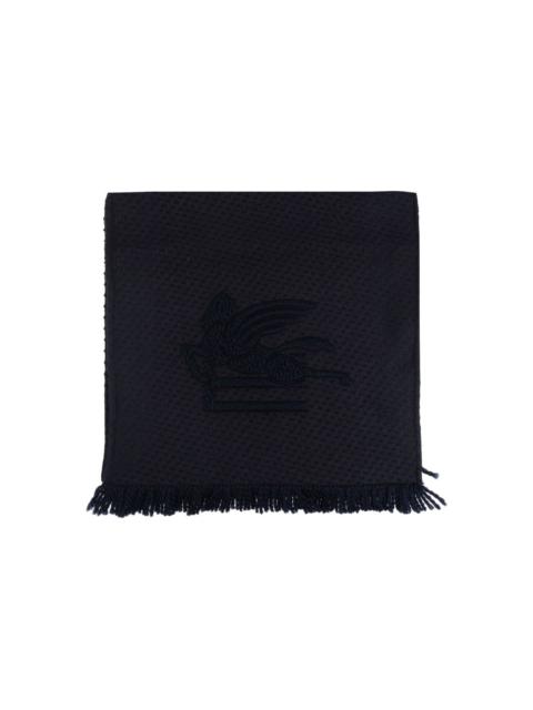logo-embroidered scarf