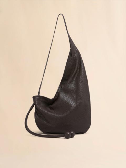 SMALL BROWN NAPPA HOBO BAG