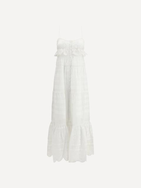 Paule long ruffled Dress