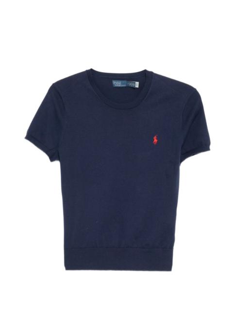 logo-embroidered round neck T-shirt