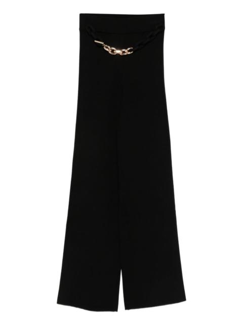 chain-embellishment trousers