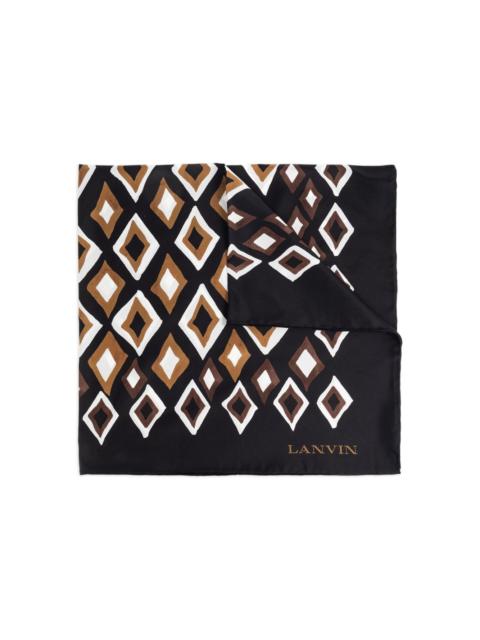 geometric-pattern silk scarf