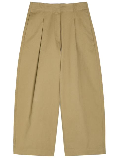 Studio Nicholson Peached Wide-leg Cotton-twill Trousers