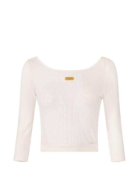 logo-plaque knit top