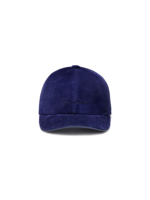 Blue velvet baseball cap