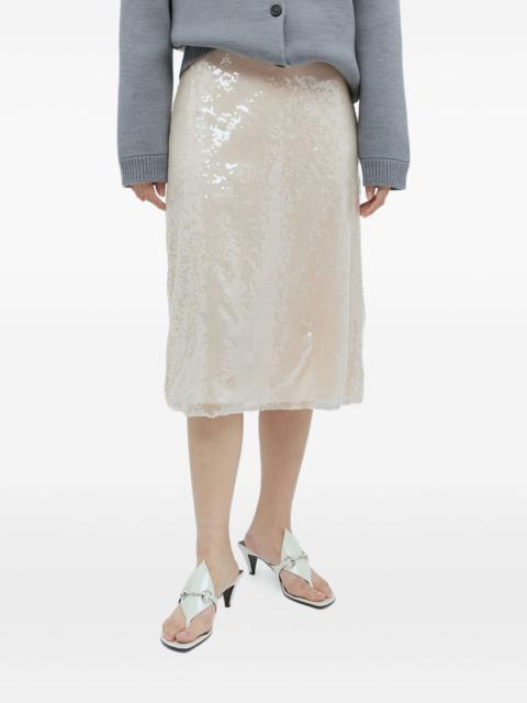 sequin midi skirt