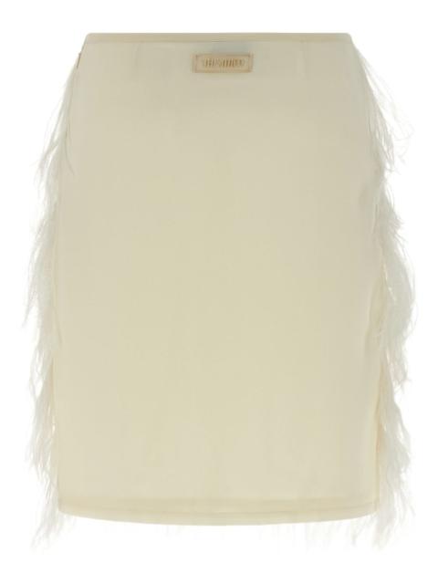 side zip-fastening mini skirt