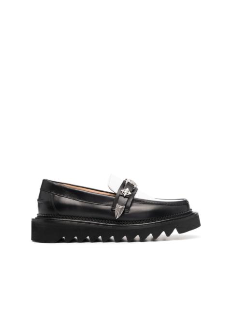 buckle-detail leather loafers