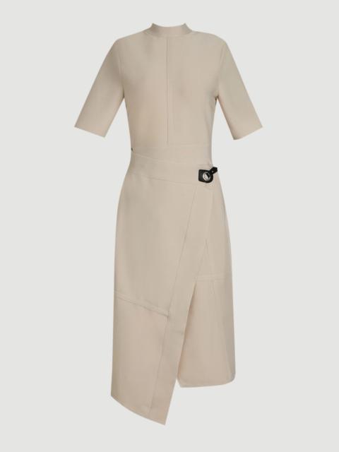 Figure Form Bandage Asymmetric Knit Midi Dress