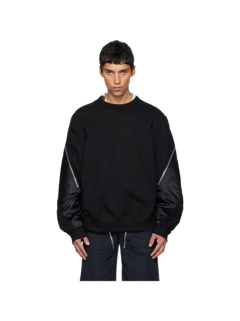 Black Contrast Sweatshirt