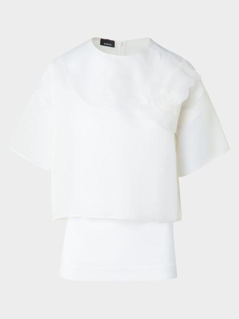 3D Anemone Silk Organza Blouse