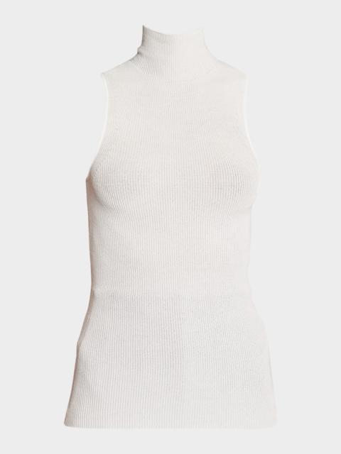 Matte Viscose Knit Ribbed Top