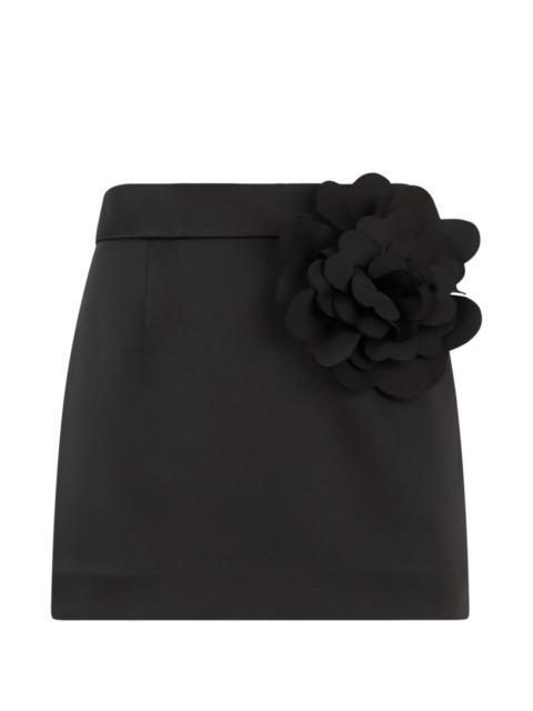 rose detail mini skirt