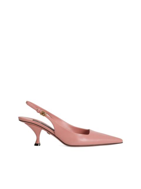 60mm pointed slingback pumps