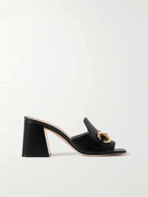 Horsebit-detailed leather mules