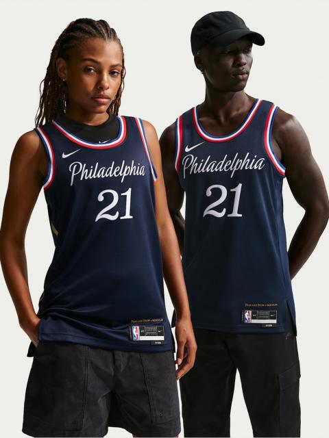 Joel Embiid Philadelphia 76ers City Edition Men's Nike NBA Swingman Jersey