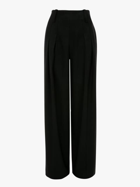 High Waisted Cinched Trouser In Black