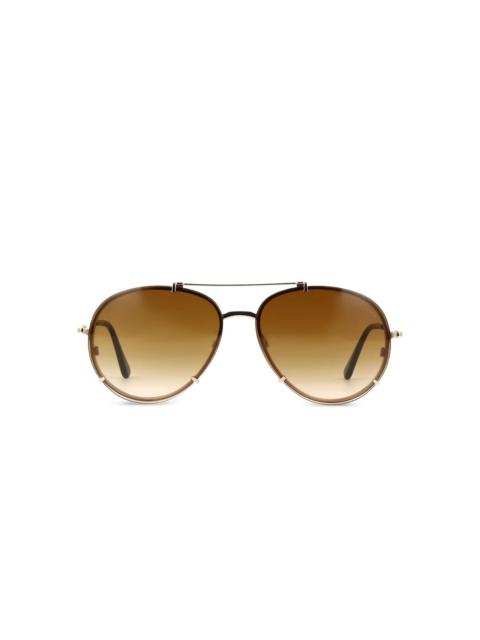 rimless sunglasses