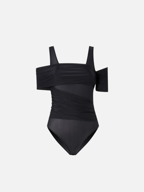 OPEN-SHOULDER JERSEY BODYSUIT