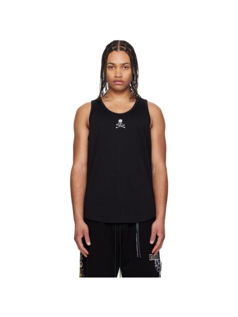 Black Glass Beaded Loopwheel Tank Top