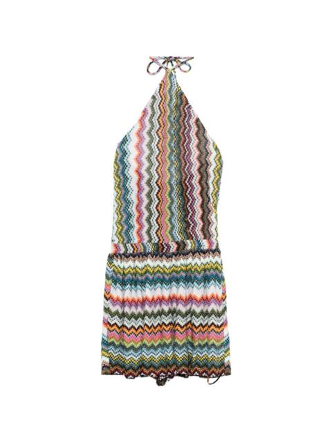 halter chevron knitwear