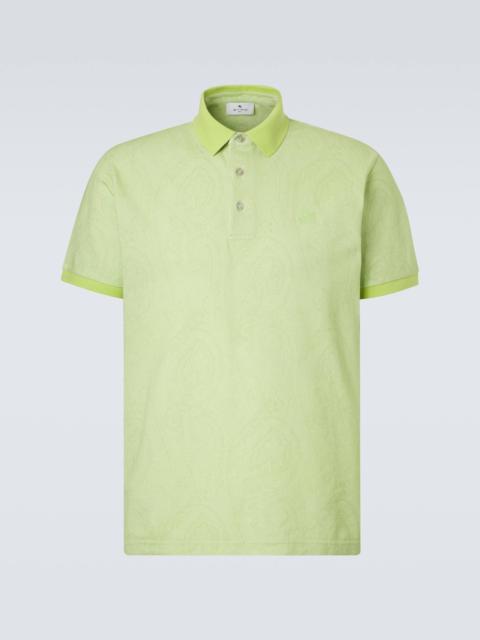Paisley cotton polo shirt