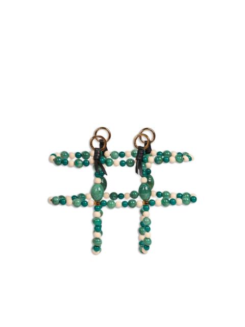 marble-embellished cage bag